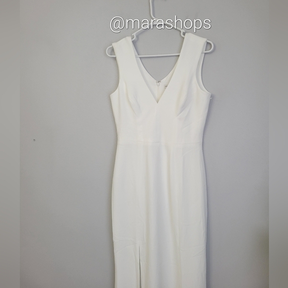 Dress The Population Sandra White Curved-Back Mermaid Gown - Picture 4 of 7